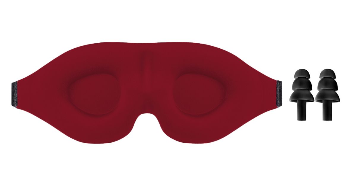 Noctal Premium Black 3D Eye Mask & Ear Plugs Combo