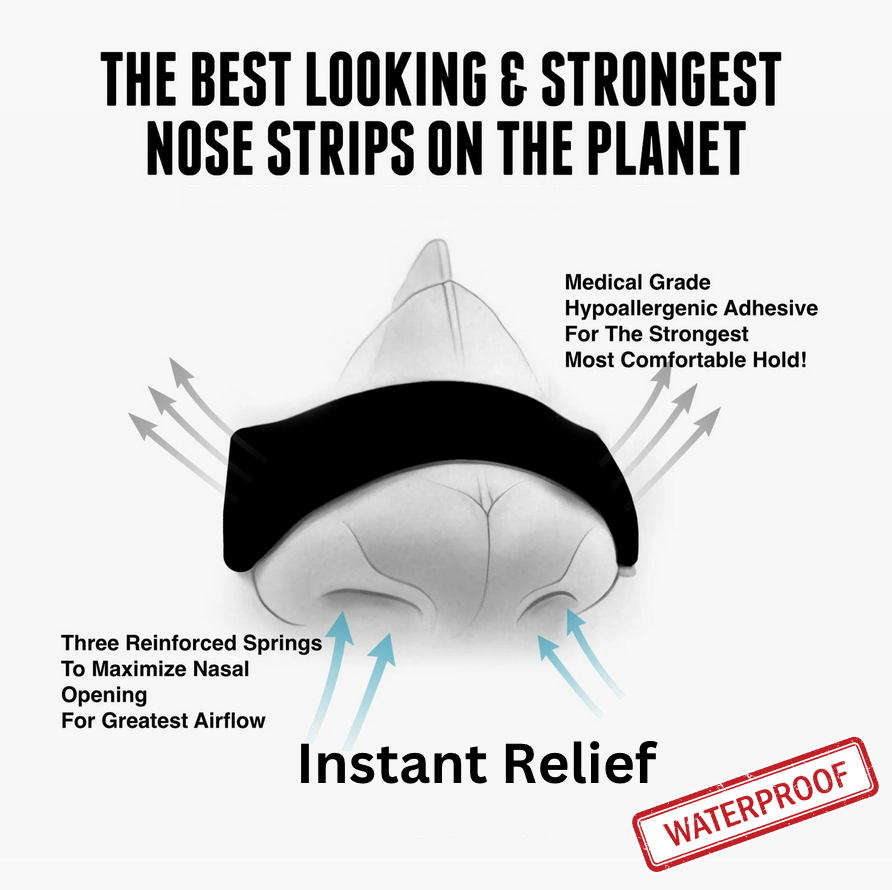 Noctal Premium Black Nasal Strips, Extra Strength