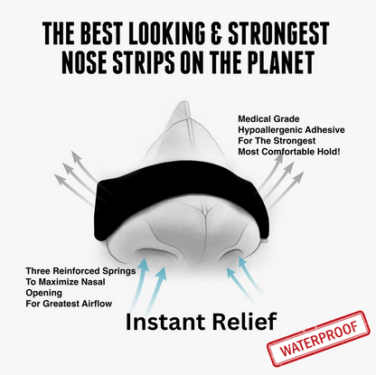 Noctal Premium Black Nasal Strips, Extra Strength