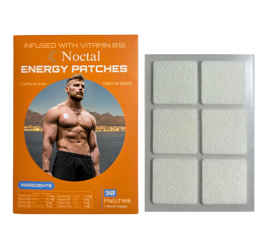 Noctal Energy Patches, B12 & B Vitamins for Sustained Energy, 30 Patches