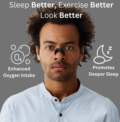 Noctal Premium Black Nasal Strips, Extra Strength
