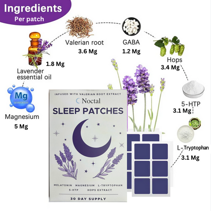 Noctal Sleep Patches, Deep Rest Aid And Insomnia Relief, 30 Patches